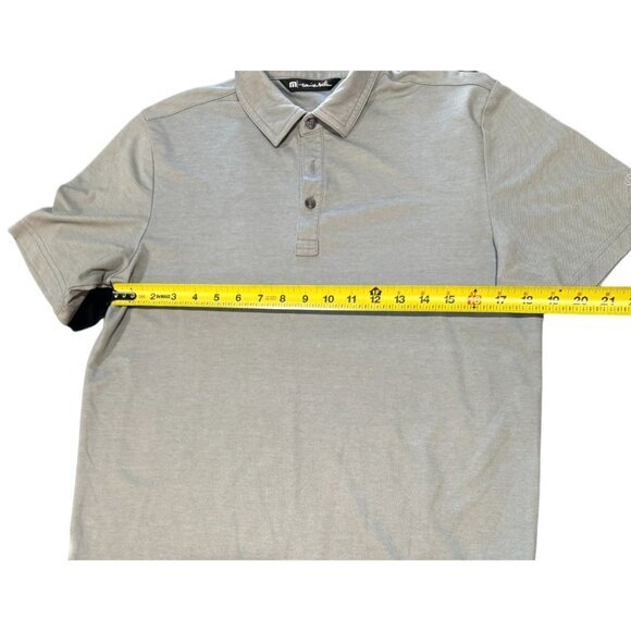 Travis Mathew Shirt Mens Medium‎ Oceanside Golf Polo Short Sleeve Quiet Grey |P1 - Picture 4 of 7